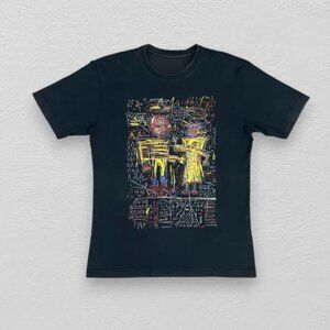 Neo - Expressionist Street Art Abstract Figure Graphic Black T-Shirt